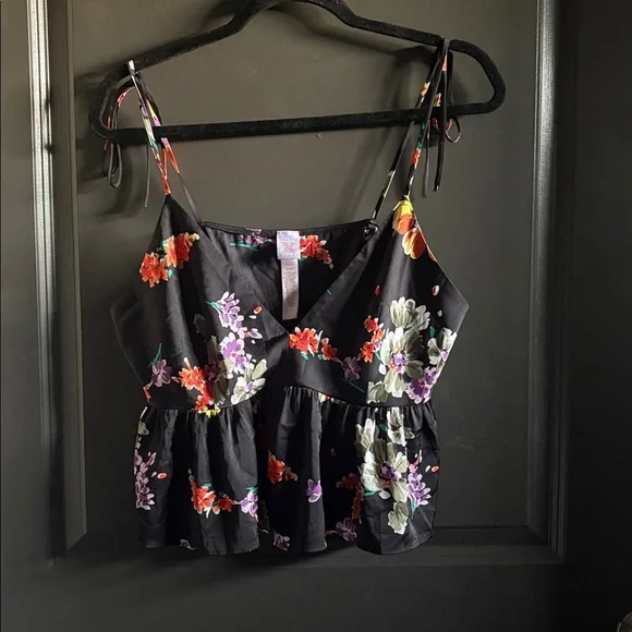 NIGHT BLOOMS SATIN SLEEP CAMI - Picture 6 of 7